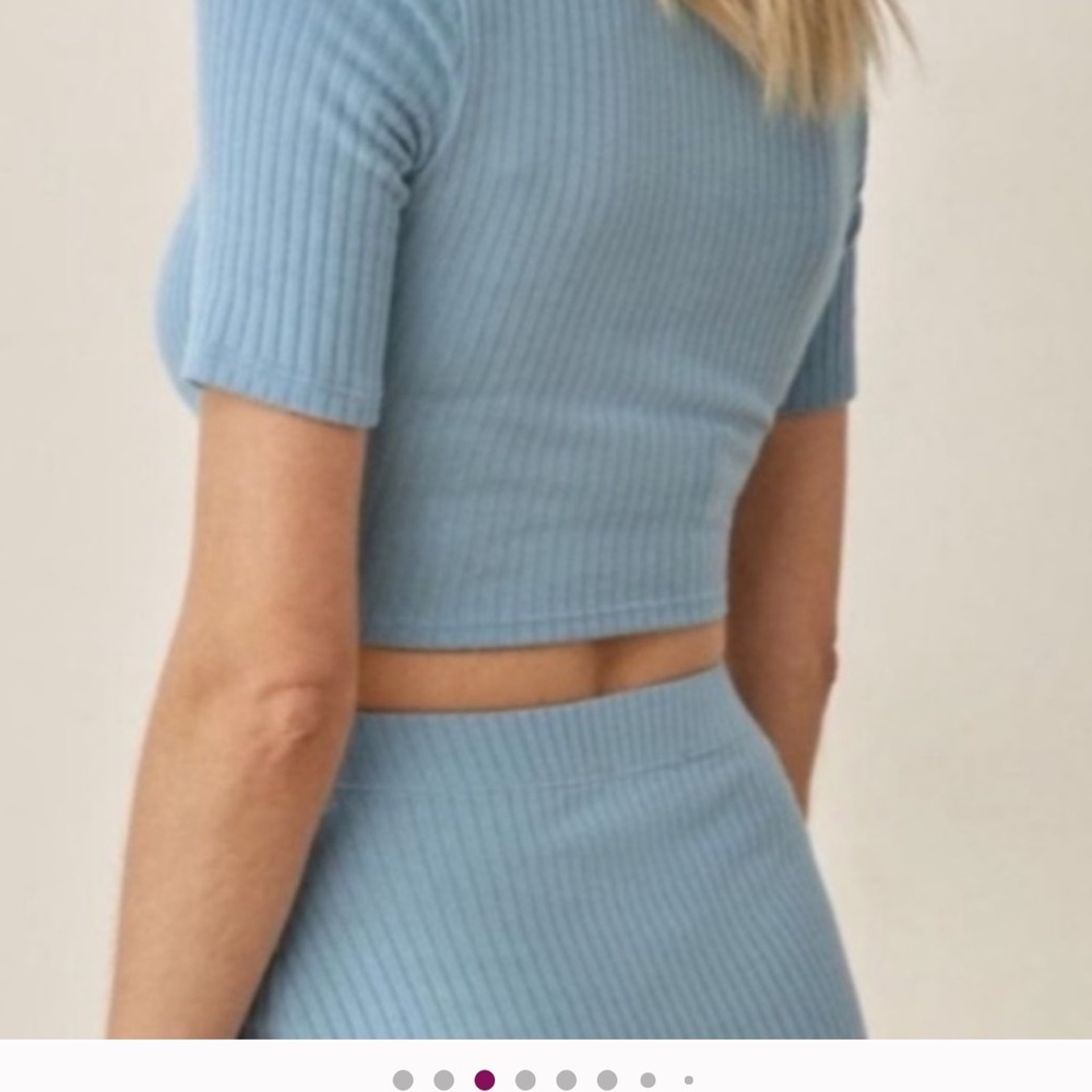 Reformation Ribbed Mini Skirt - Picture 3 of 4